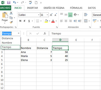 La barra de fórmulas en Excel 2013