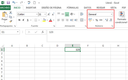 Formato numérico en Excel 2013