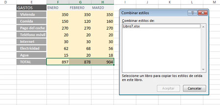 Copiar un estilo de un libro a otro en Excel 2013