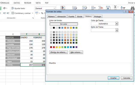 Estilos personalizados en Excel 2013