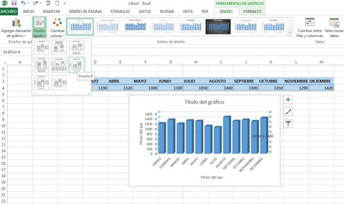 Diseño rápido en Excel 2013