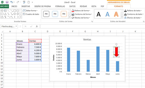 Insertar formas en Excel 2013