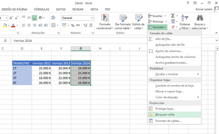 Desproteger celdas en Excel 2013