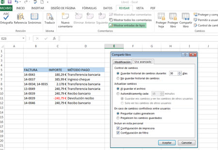 Como compartir un libro en Excel 2013