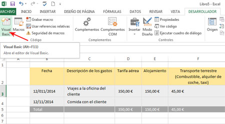Visual Basic en Excel 2013